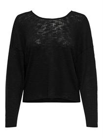 ONLY Vendbar Langærmet Bluse Mila Black